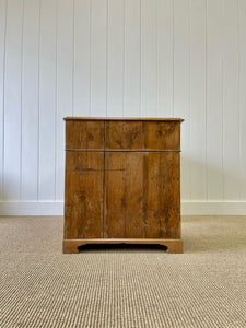 Antique English Pine Pedestal Desk with Swan Neck Brasses c1890