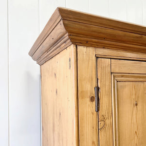 An 18th Century English Pine Linen Press Cupboard