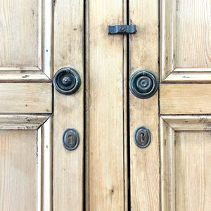 An 18th Century English Pine Linen Press Cupboard