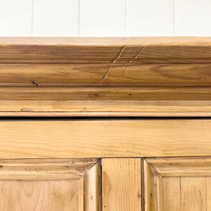 An 18th Century English Pine Linen Press Cupboard