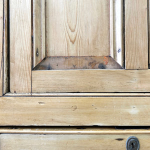 An 18th Century English Pine Linen Press Cupboard