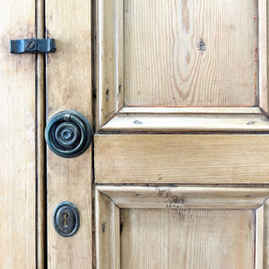 An 18th Century English Pine Linen Press Cupboard