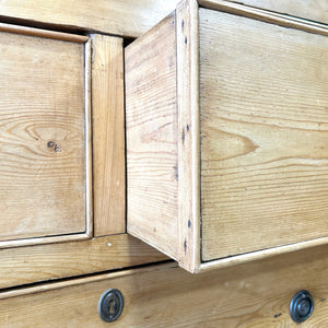 An 18th Century English Pine Linen Press Cupboard