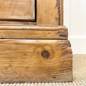 An 18th Century English Pine Linen Press Cupboard