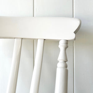 A Vintage Set of 4 White Slat Back Chairs