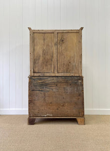 A Large and Stunning English Pine and Oak Secretary Bookcase c1800