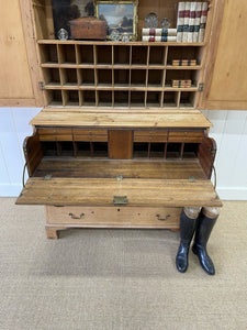 A Large and Stunning English Pine and Oak Secretary Bookcase c1800