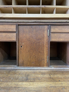 A Large and Stunning English Pine and Oak Secretary Bookcase c1800