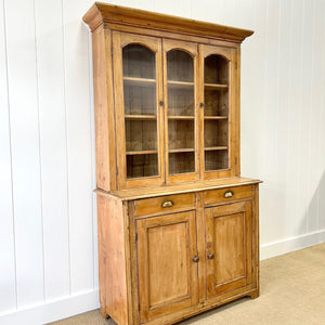 A 19th Century English Pine Bookcase Cabinet or Hutch