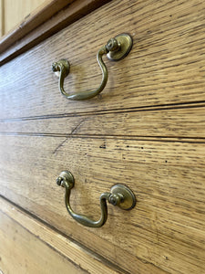 A Large and Stunning English Pine and Oak Secretary Bookcase c1800