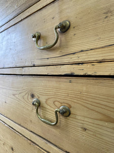 A Large and Stunning English Pine and Oak Secretary Bookcase c1800