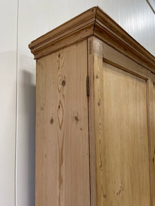 A Large and Stunning English Pine and Oak Secretary Bookcase c1800