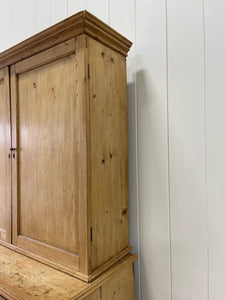 A Large and Stunning English Pine and Oak Secretary Bookcase c1800