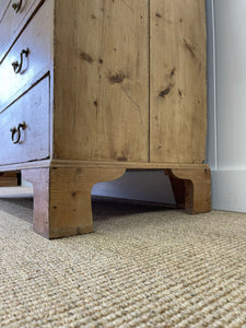 A Large and Stunning English Pine and Oak Secretary Bookcase c1800