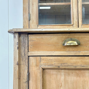 A 19th Century English Pine Bookcase Cabinet or Hutch