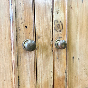 A 19th Century English Pine Bookcase Cabinet or Hutch