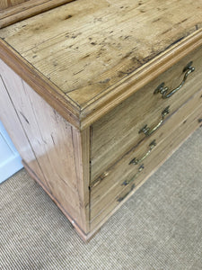 A Large and Stunning English Pine and Oak Secretary Bookcase c1800