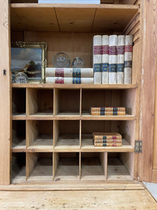 A Large and Stunning English Pine and Oak Secretary Bookcase c1800