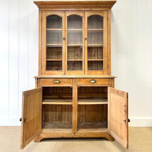 A 19th Century English Pine Bookcase Cabinet or Hutch