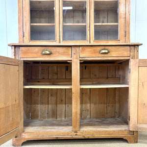 A 19th Century English Pine Bookcase Cabinet or Hutch