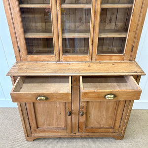 A 19th Century English Pine Bookcase Cabinet or Hutch