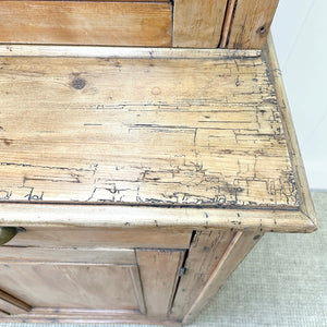 A 19th Century English Pine Bookcase Cabinet or Hutch