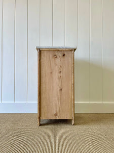 A Happy English Pine Nightstand with Marble Top c1890