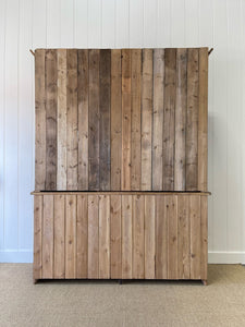 A Monumental 19th Century Pine Glazed Cupboard Cabinet