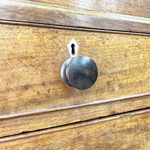 A Large Early 19th Century English Oak Linen Press Housekeepers Cupboard