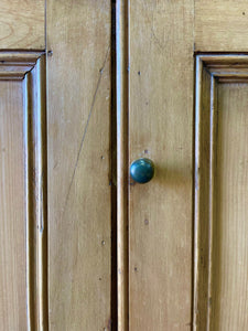 A Monumental 19th Century Pine Glazed Cupboard Cabinet