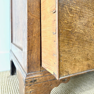 A Large Early 19th Century English Oak Linen Press Housekeepers Cupboard