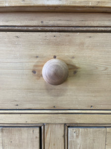 A Monumental 19th Century Pine Glazed Cupboard Cabinet