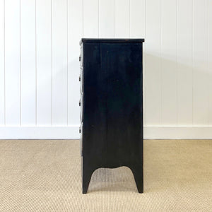 An Ebonized Antique English Chest of Drawers/Dresser