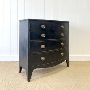 An Ebonized Antique English Chest of Drawers/Dresser