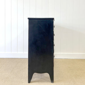 An Ebonized Antique English Chest of Drawers/Dresser