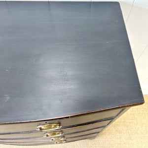 An Ebonized Antique English Chest of Drawers/Dresser