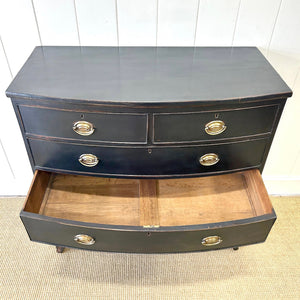 An Ebonized Antique English Chest of Drawers/Dresser