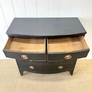 An Ebonized Antique English Chest of Drawers/Dresser