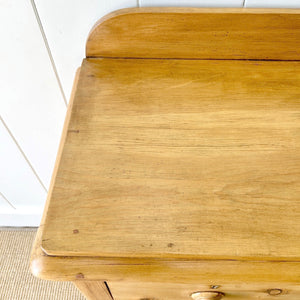 An Antique English Pine Chest of Drawers Dresser Tulip Feet c1890