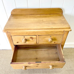 An Antique English Pine Chest of Drawers Dresser Tulip Feet c1890