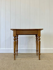 Antique English Country Pine Side Table c1890