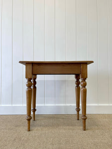 Antique English Country Pine Side Table c1890