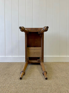 Antique English Country Pine Side Table c1890