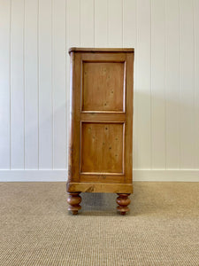 A Large English Pine Chest of Drawers Dresser on Tulip Feet c1890