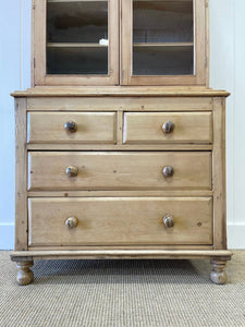 A Early 19th Century English Pine Diminutive Bookcase