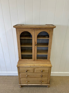 A Early 19th Century English Pine Diminutive Bookcase