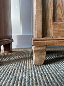 A Charming Pair of English Pine Nightstands