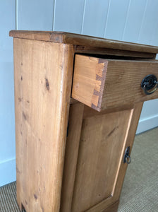 A Charming English Pine Nightstand c1890