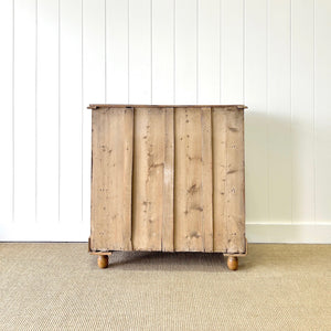 An Antique English Pine Chest of Drawers Dresser with Tulip Feet c1890