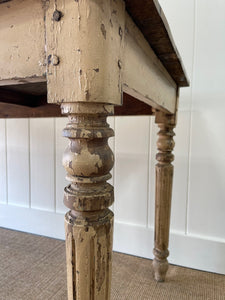 A Country Pine Almost 7ft Dining Farm or Harvest Table c1890